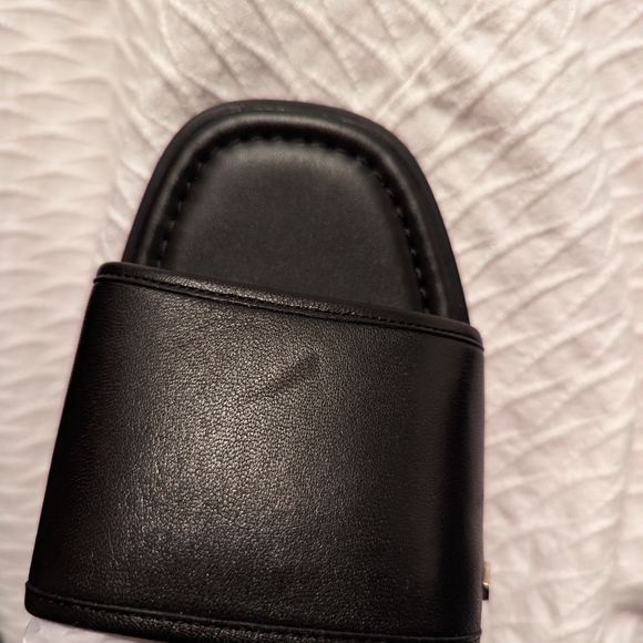 BNIB Kate Spade Palm Cove Black Leather Sandals - Picture 9 of 10